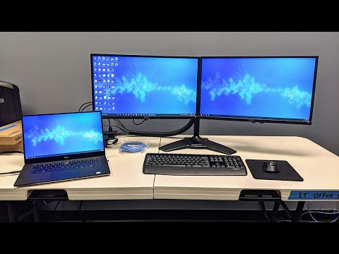 Dual monitors and docking station training video