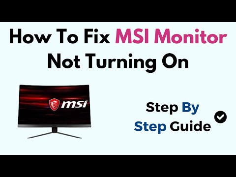 How to Fix MSI Monitor Not Turning On - Power, Cable, and Display Input Troubleshooting Guide