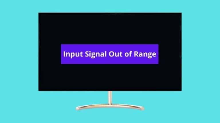 monitor input signal out of range