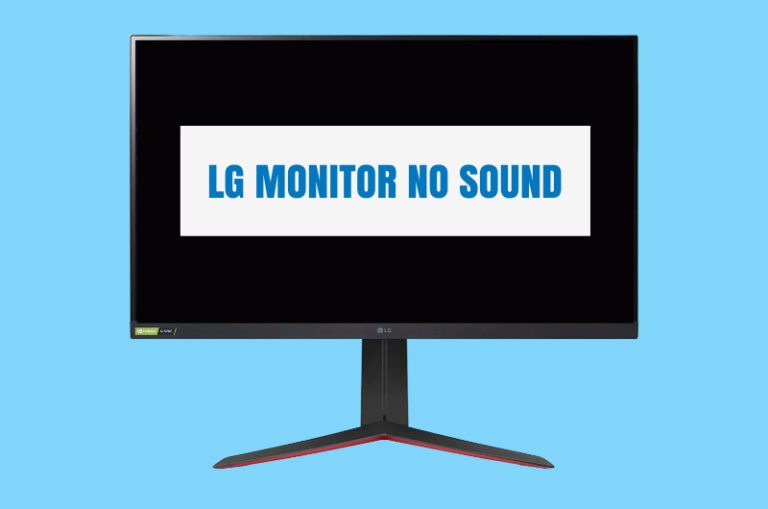 LG Monitor No Sound