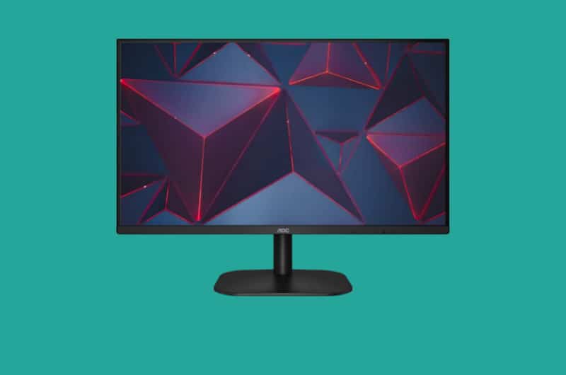 AOC Monitor in Green background