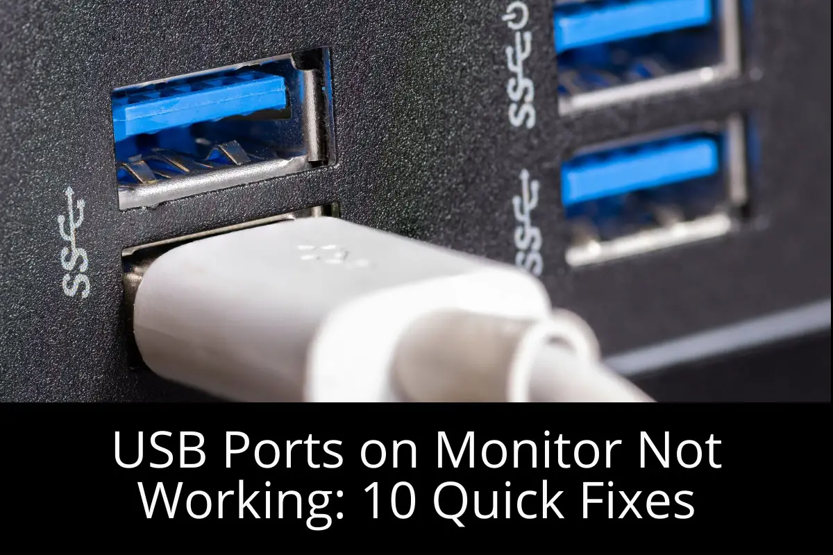 USB Ports on Monitor Not Working: 10 Quick Fixes