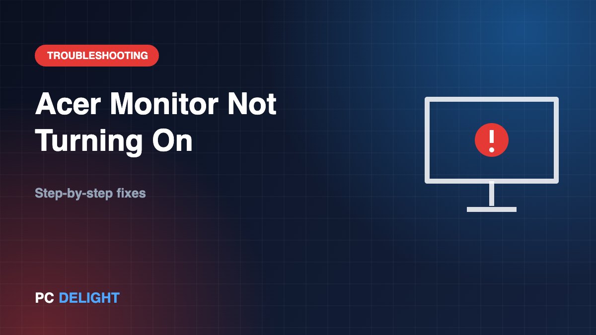Acer Monitor Not Turning On