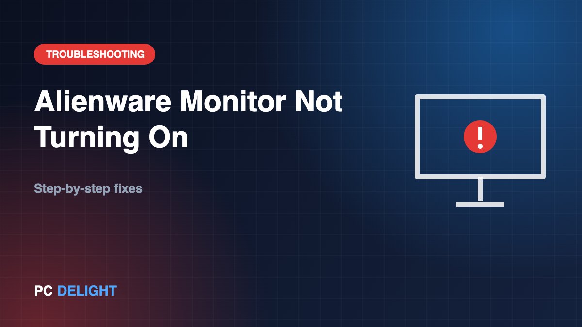 Alienware Monitor Not Turning On