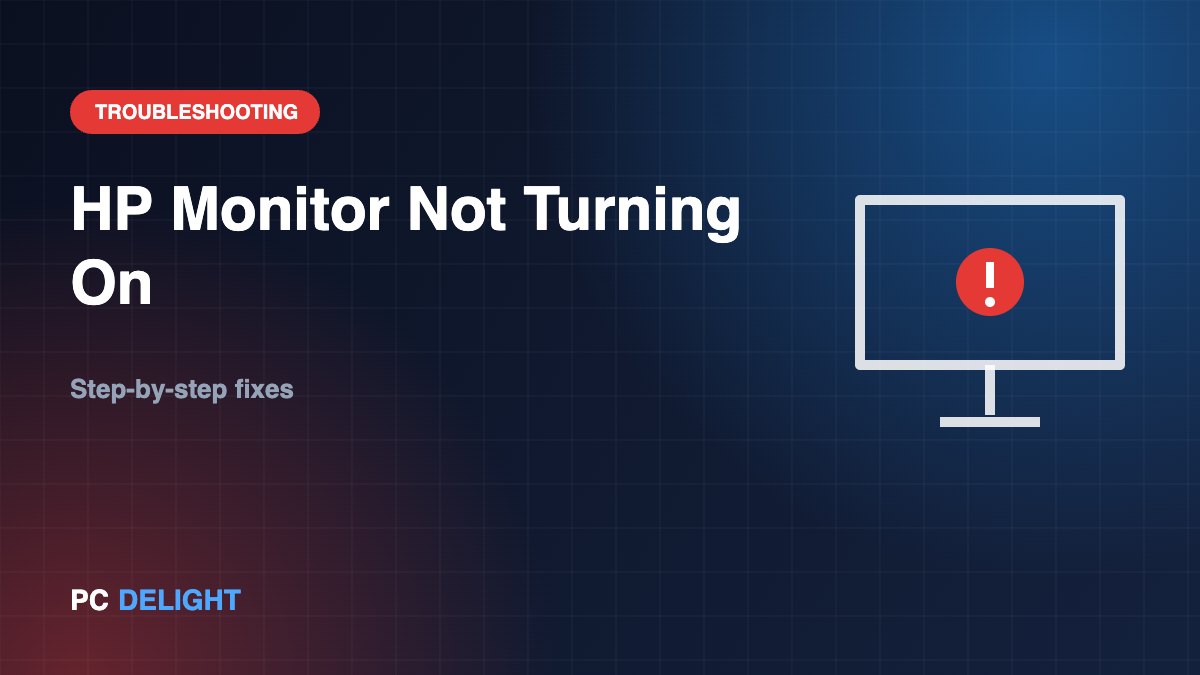 HP Monitor Not Turning On