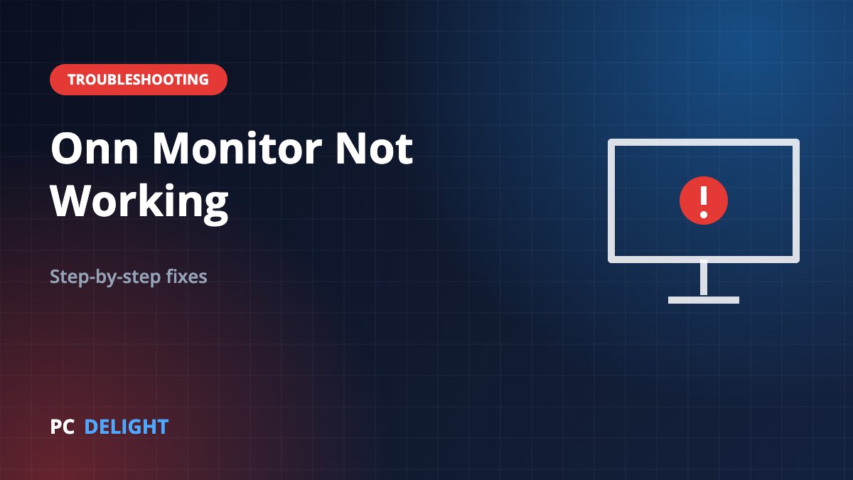 Onn Monitor Not Working