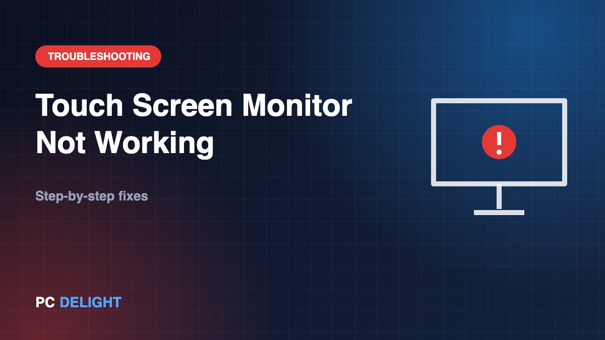 Touch Screen Monitor Not Working